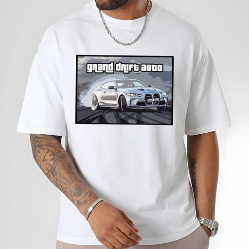 T-shirt grand drift auto BMW M4 CSL taille M